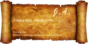 Jagyugy Agapion névjegykártya